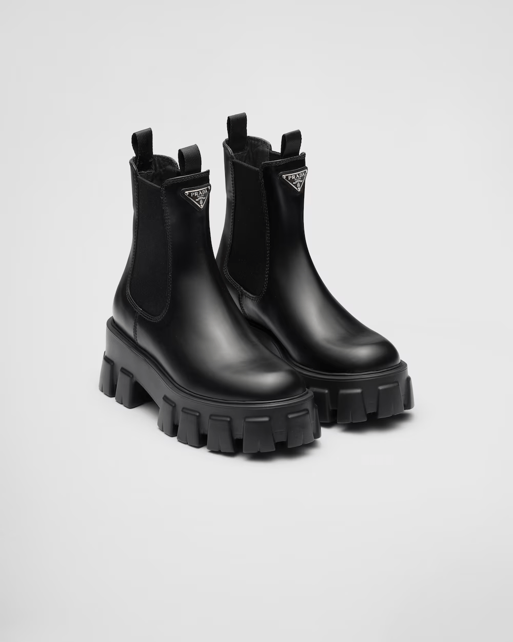 PRADA プラダ モノリス ブラッシュドレザー ブーティー