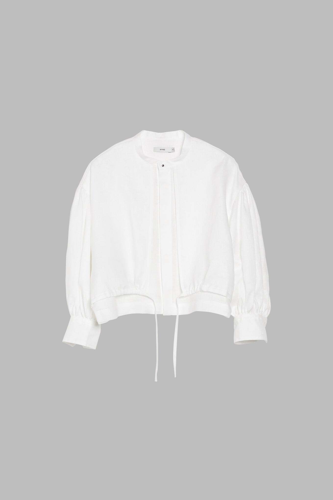 HYKE LINEN BALLOON SLEEVE BLOUSE
