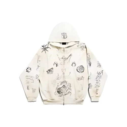 Balenciaga Tat ジップアップ Hoodie ミディアムフィット