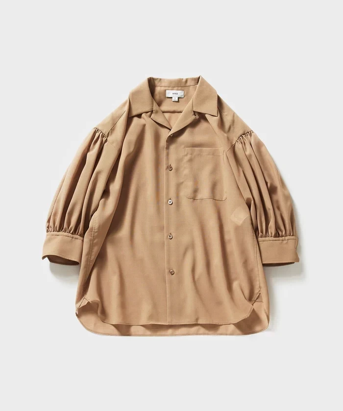 HYKE T/W VOILE BALLOON SLEEVE BLOUSE
