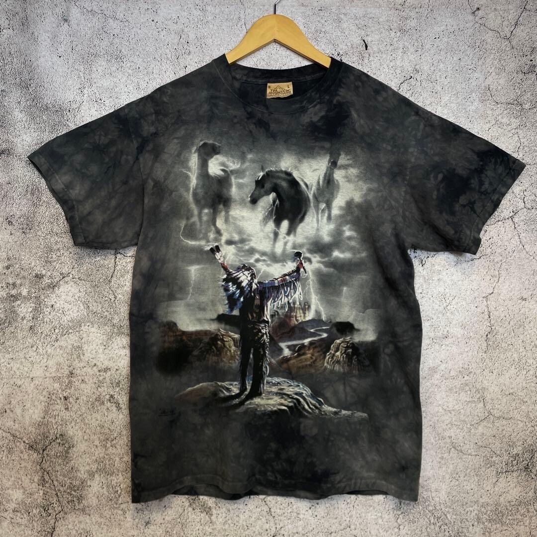 The Mountain HorseTribe タイダイ染め Tシャツ ブラック