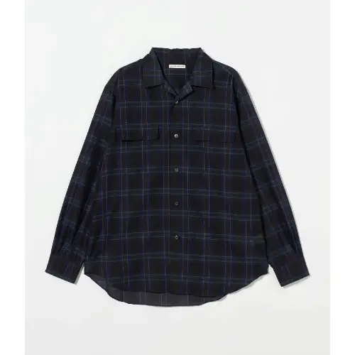 UNITED ARROWS ボイル エアリー マドラスチェック シャツ