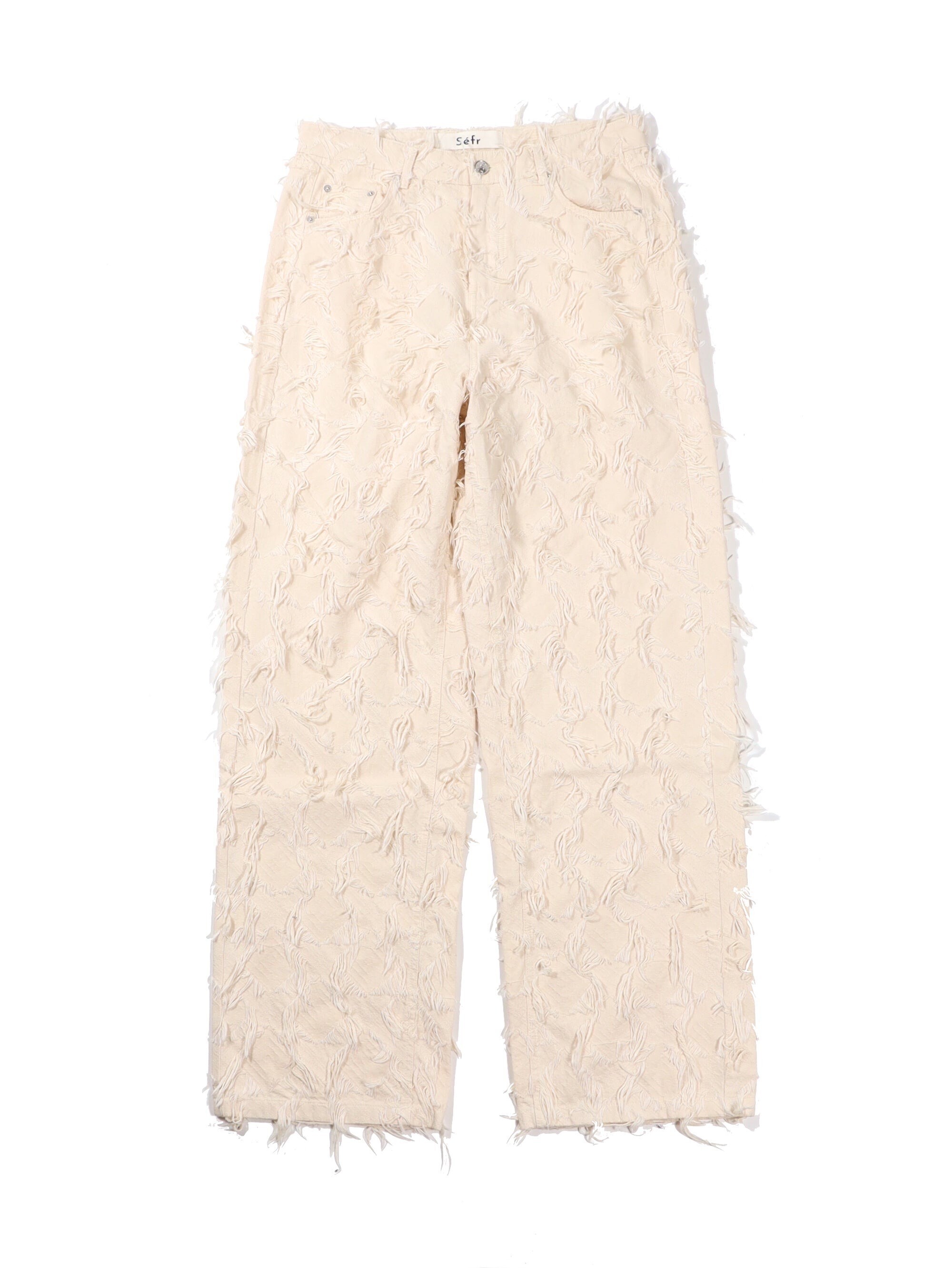 SEFR NIKOS JEANS / FRINGED WHITE TWILL