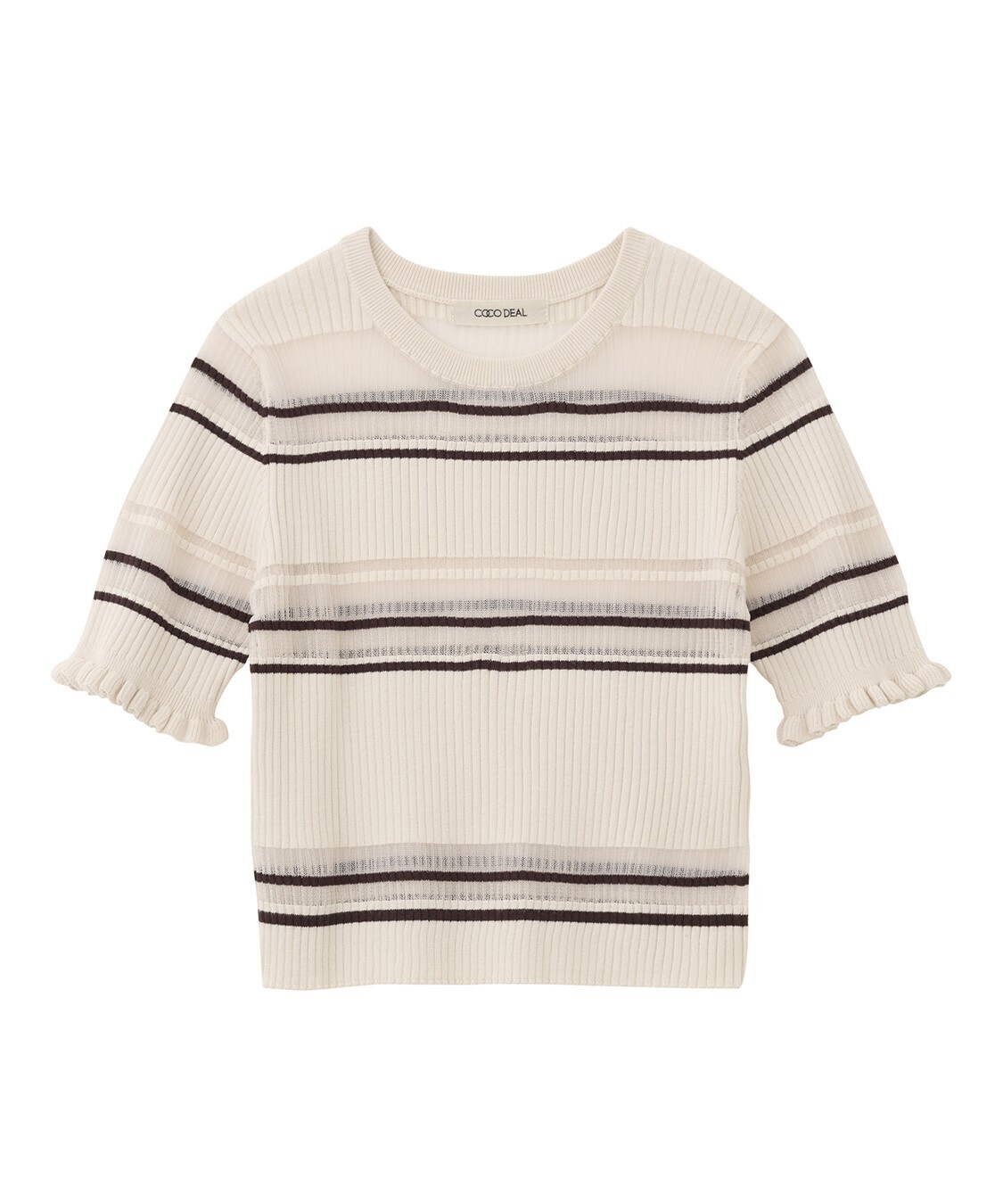 COCODEAL シアーボーダーニット