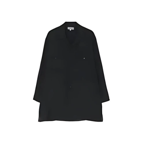 Yohji Yamamoto OPEN COLLAR SHIRT WITH CHIN FLAP