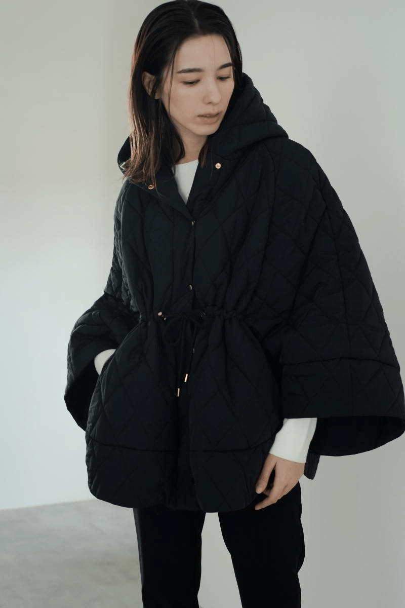 maison de Dolce. キルティングポンチョ【black】