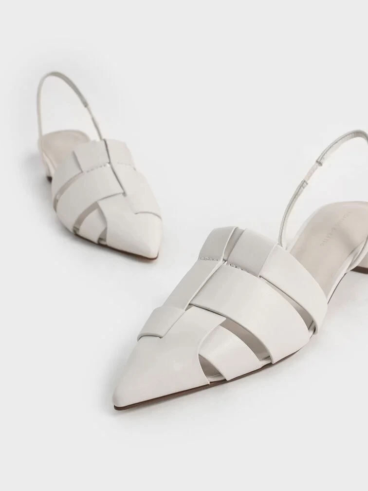 CHARLES & KEITH Woven Slingback Pumps