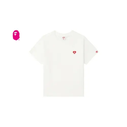 A BATHING APE HEART BADGE CROP TEE
