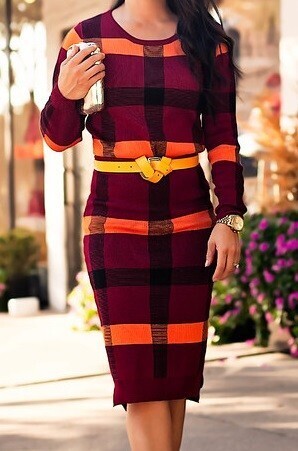 SHEIN Red Plaid Top