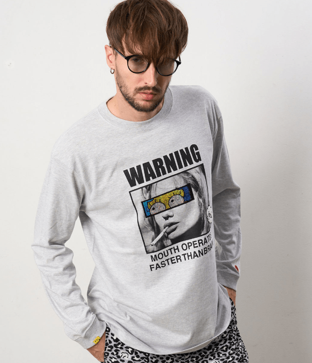 STUD MUFFIN WHO ARE YOUシークインLS Tシャツ