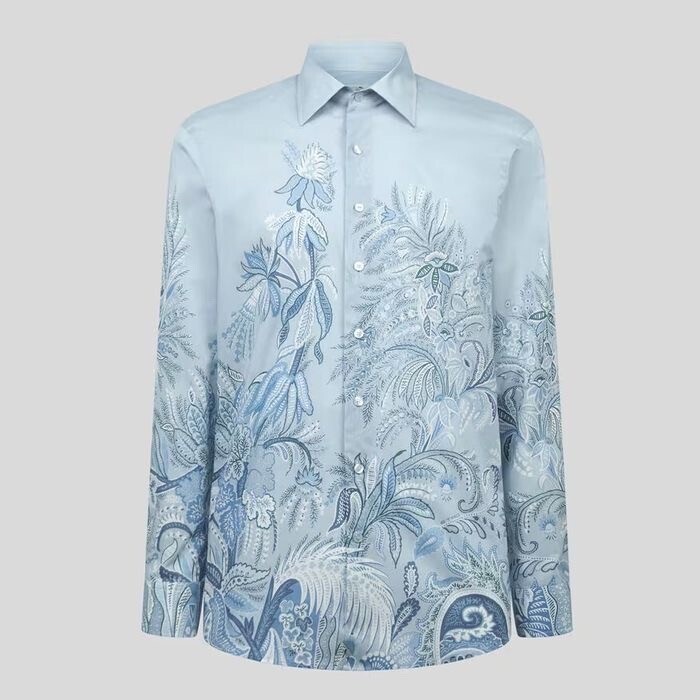 ETRO シャツ 花柄プリント コットン