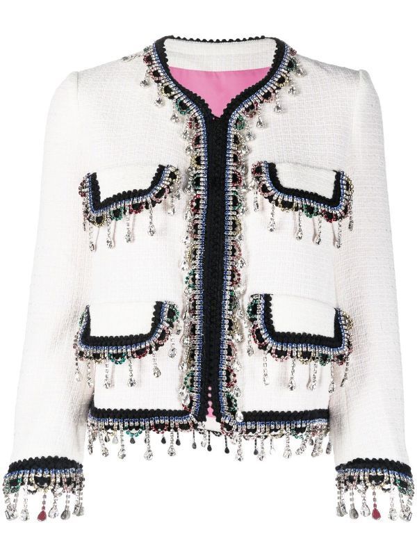 Dsquared2 ビジュートリム クロップドジャケット