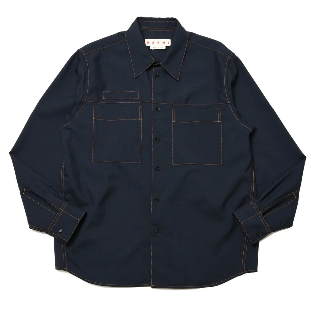 MARNI ウールトロピカルワークシャツ