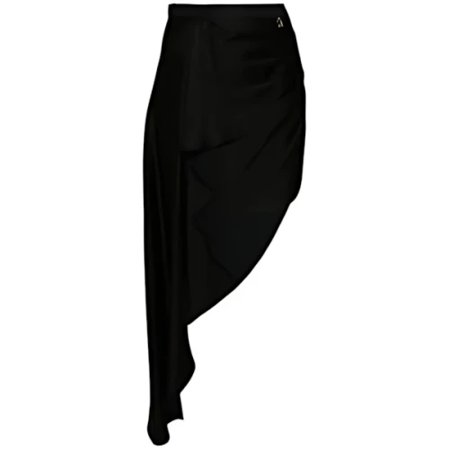 Elisabetta Franchi asymmetric draped midi skirt