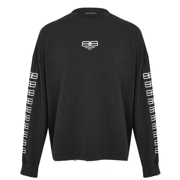 Balenciaga プリント 長袖Tシャツ
