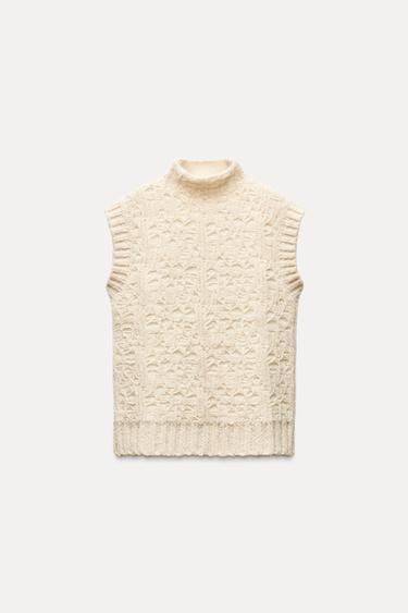 ZARA テクスチャーニットベスト