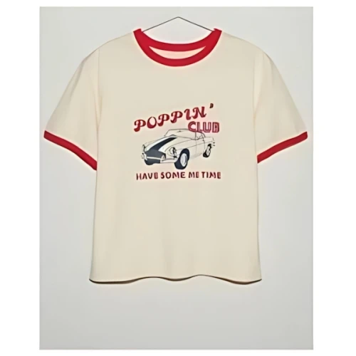 りんりんのおみせやさん ヴィンテージライクプリントTシャツ