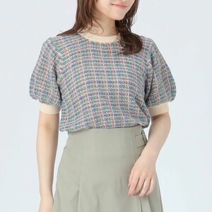 BEAMS HEART カラフル チェック ニット