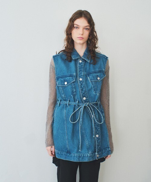 soduk wave denim vest