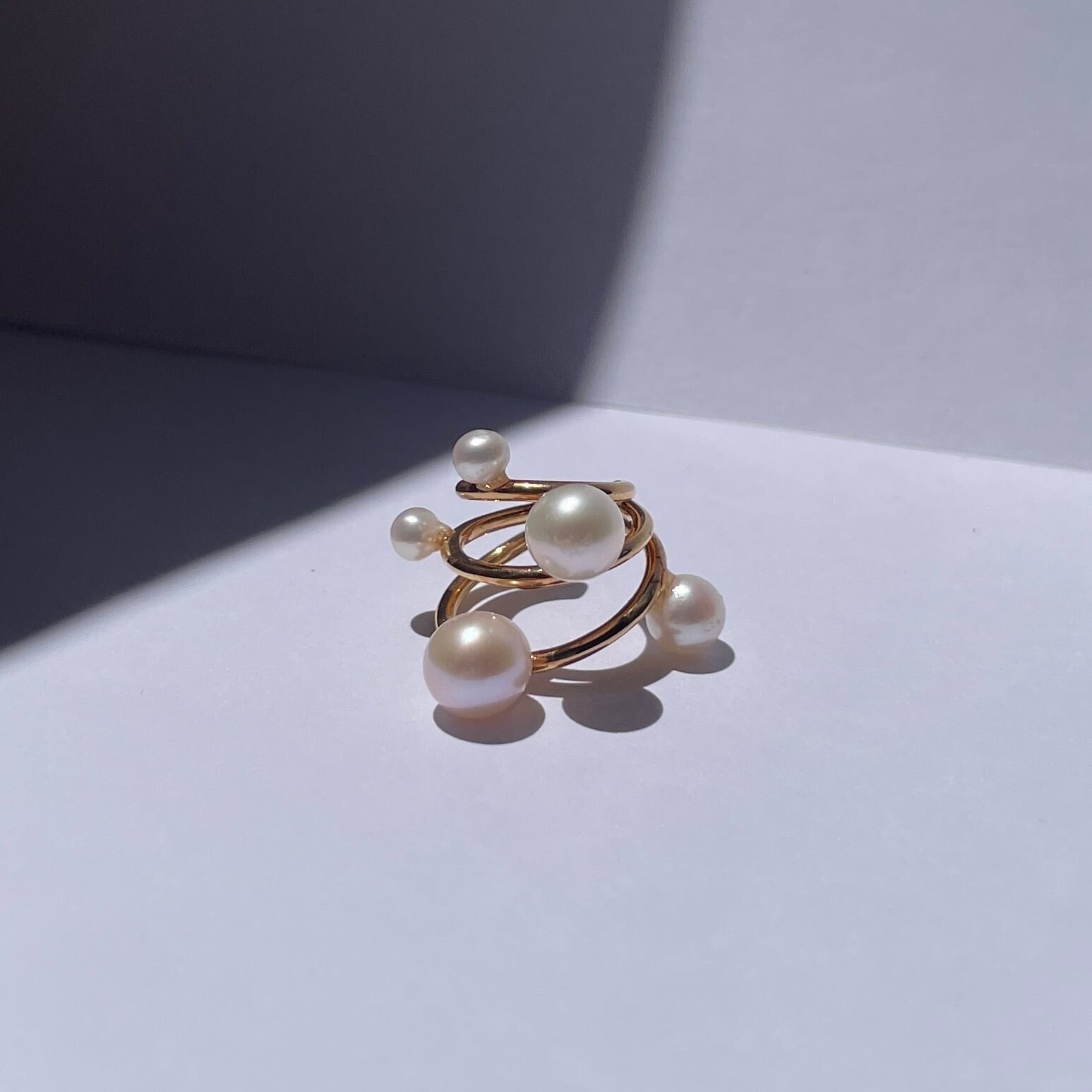 Etoilight Cosmo Pearls Ear Cuff / K18GP Sterling Silver