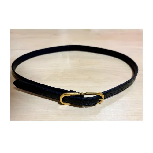 SAINT LAURENT スネークスキンエンボスレザー バックルベルト