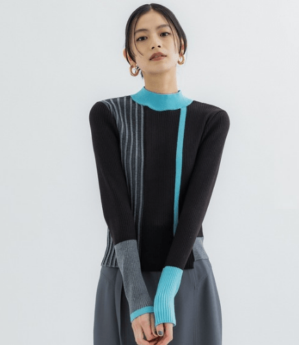 UNITED TOKYO スプリットブロックニット