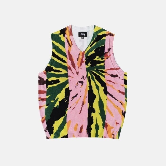 STUSSY PRINTED SWEATER VEST