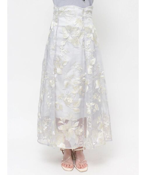 dazzlin シアーフラワーコルセットスカート
