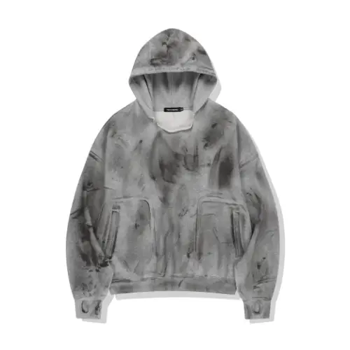 NOT4NERD Damage Washed Patch Pullover Hood