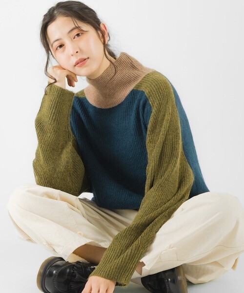 KILKI ミックスカラー プルオーバー ニット mixcolor HDI