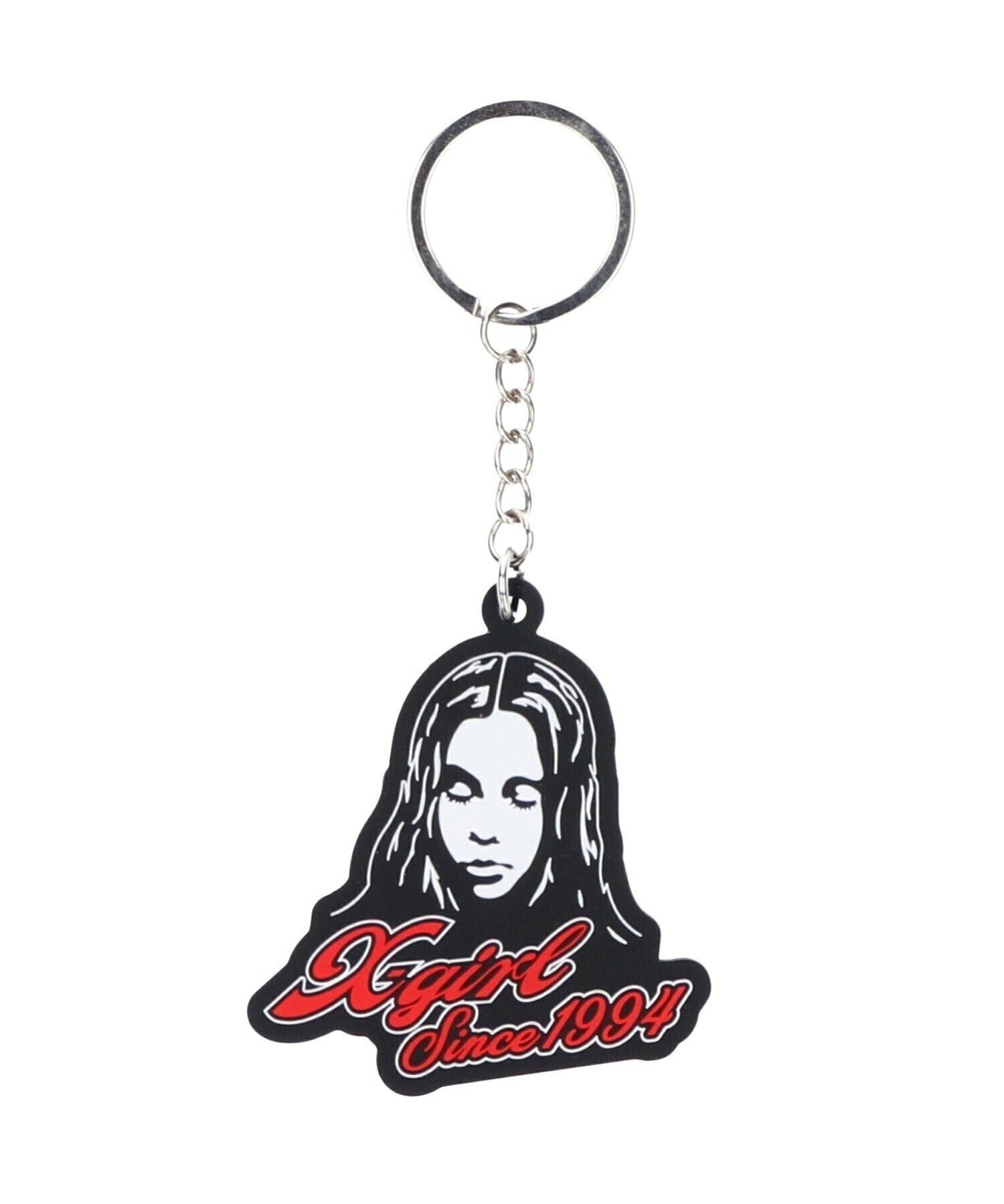 X-girl FACE & CURSIVE LOGO RUBBER KEY CHARM キーホルダー X-girl