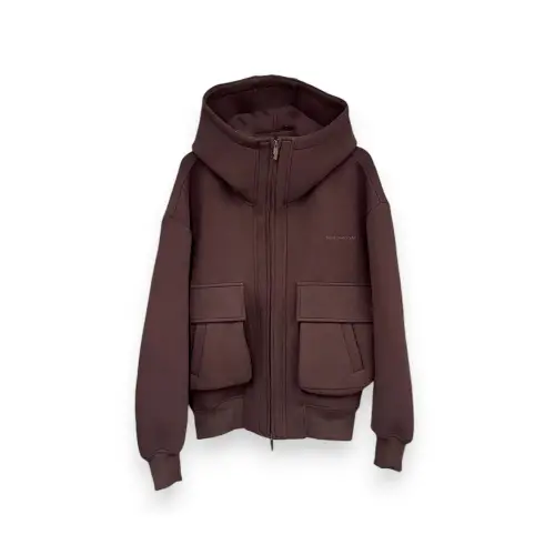 Feng Chen Wang FCW Oversize Neoprene Zip Up Hoodie
