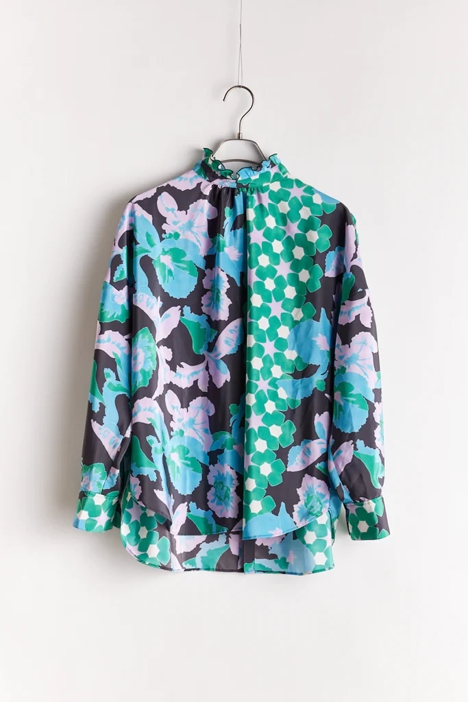STELLA CIFFON Mosaic flower print top