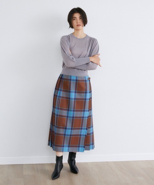 O'NEIL OF DUBLIN バックプリーツキルトスカート