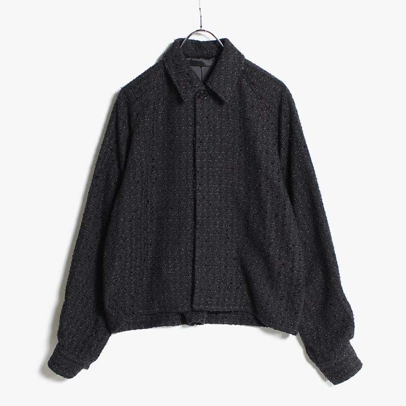 JUHA FANCY TWEED SHORT JACKET -BLACK-