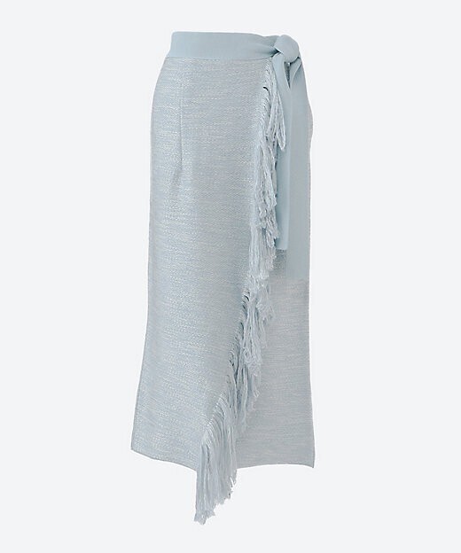 AKIRANAKA Ｅｌｉａｎ　ｆｒｉｎｇｅ　ｋｎｉｔ　ｓｋｉｒｔ　ＢＬ