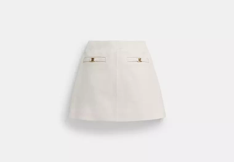 COACH ヘリテージ C レザー スカート