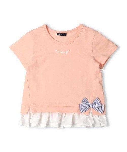moujonjon リボン付きフリルＴシャツ