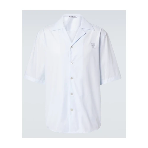 Acne Studios logo-embroidered cotton shirt