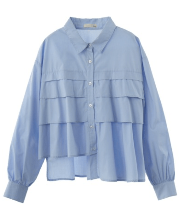 idem asymmetry frill shirt/