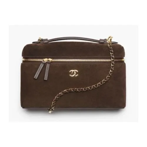 CHANEL ラージ ヴァニティケース - スエード カーフスキン