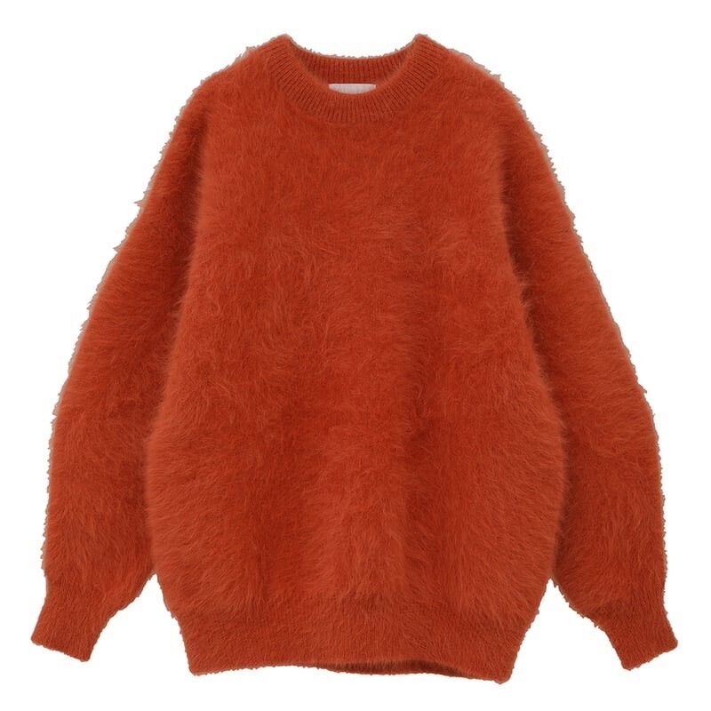 CLANE BULKY SLEEVE ANGORA KNIT TOPS