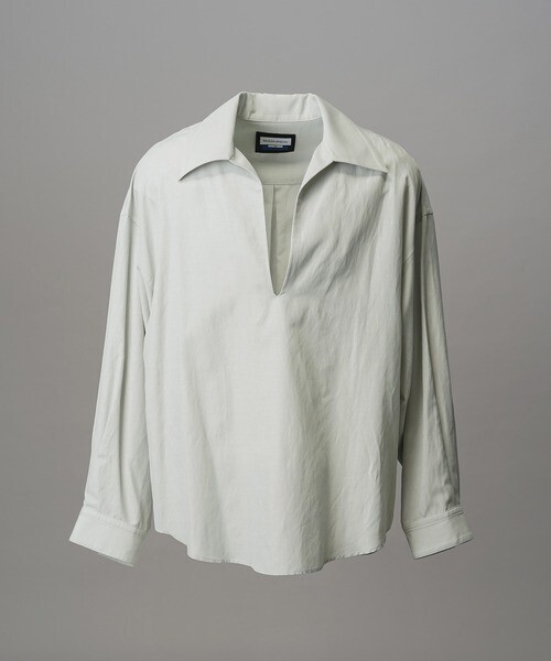 MAISON SPECIAL Deep Front Neck Prime-Over Skipper Shirt