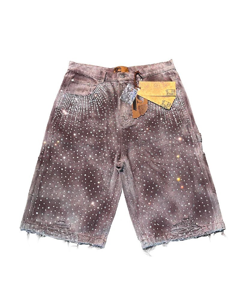 Birth Of Royal Child Redial 20k Diamond Shorts in Washed Brown