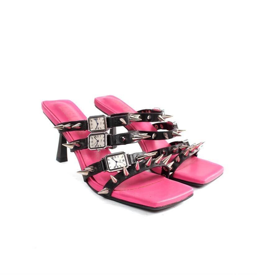 1XBlue WATCH YOUR STEP HEELS