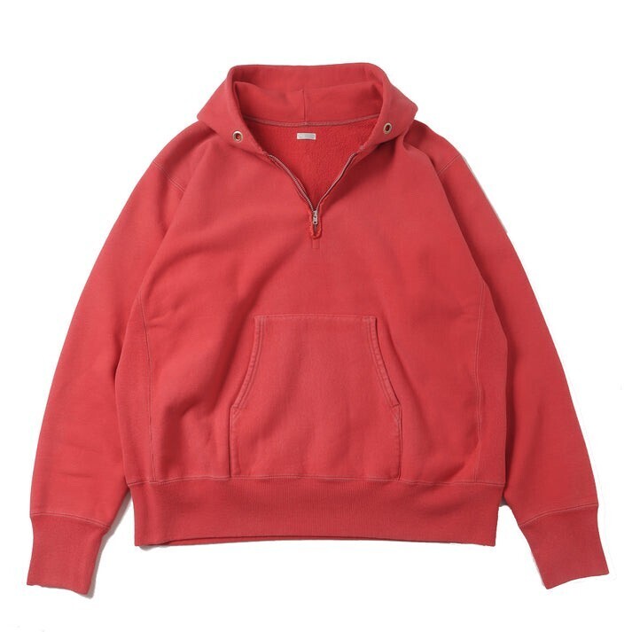 A.PRESSE Vintage Half Zip Sweat Hoodie