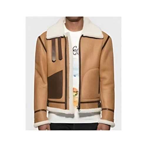 LOEWE shearling aviator jacket