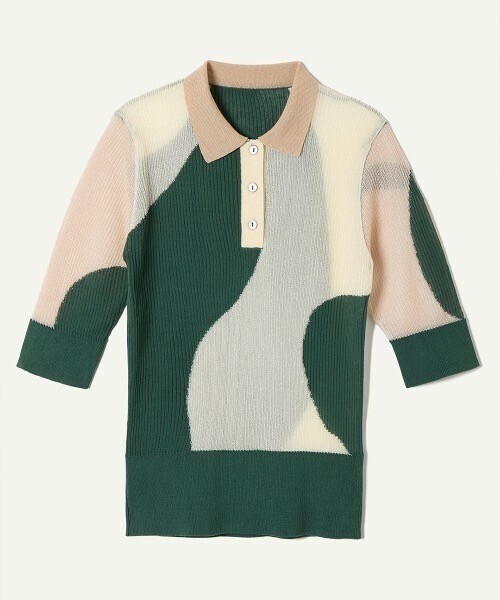 leinwande Intarsia Knitted Polo