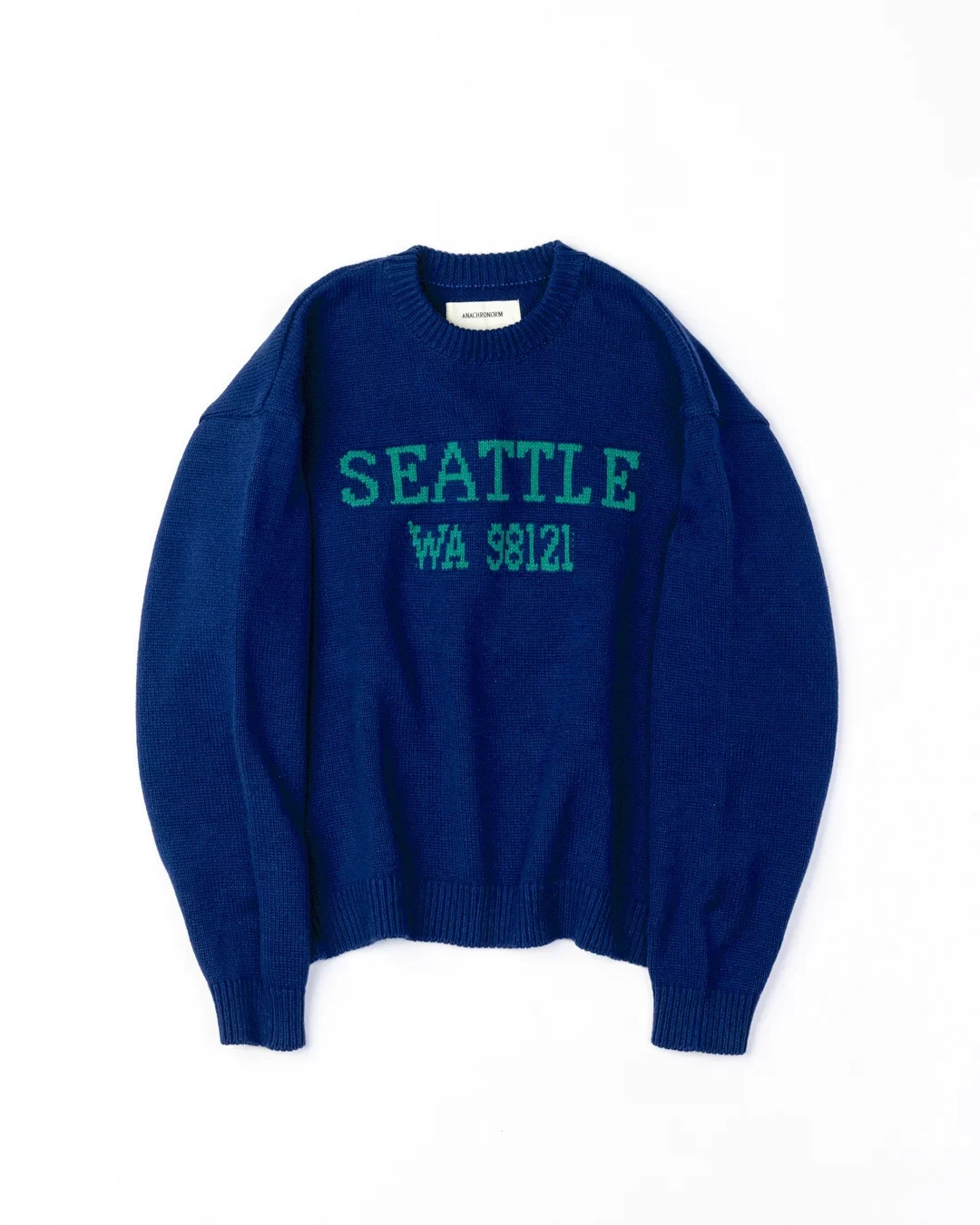 ANACHRONORM AN249 SEATTLE JAQUARD KNIT INDIGO