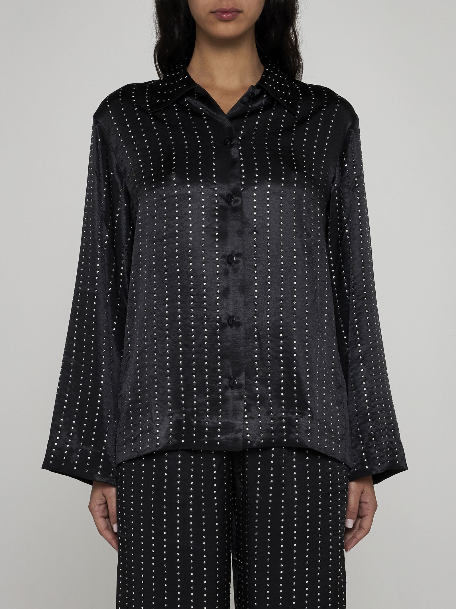 Baum und Pferdgarten Mariko rhinestone striped shirt